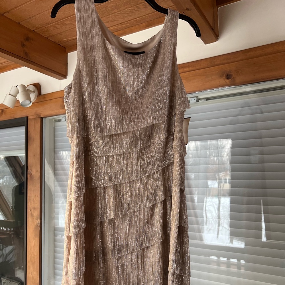 Connected apparel gold and silver evening dress